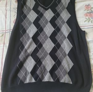 A black and gray vest, size-large